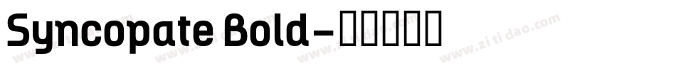 Syncopate Bold字体转换